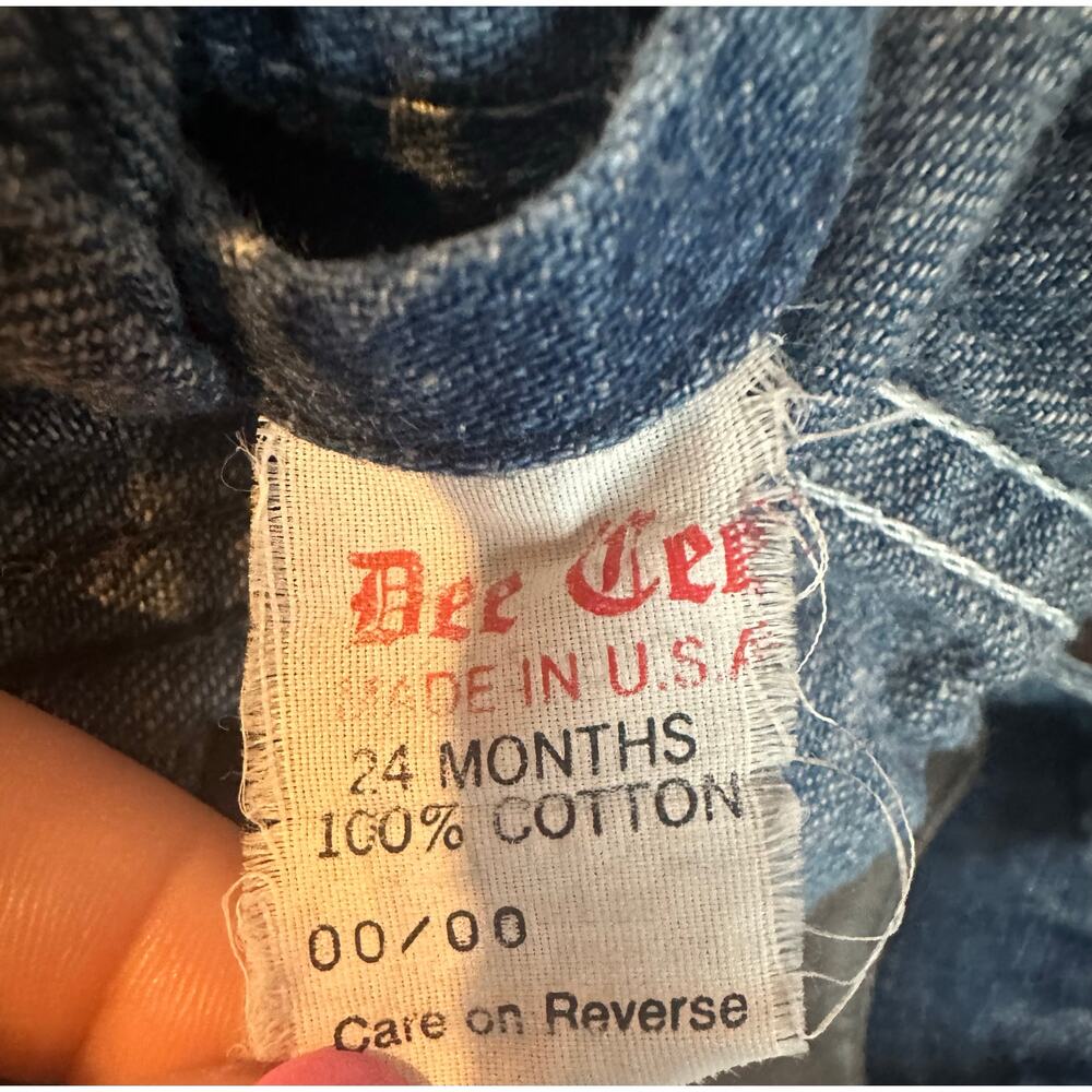 Vintage Made in USA 24 Month Washington Dee Cee Denim Bib Overall Hot air ballon - Picture 8 of 9